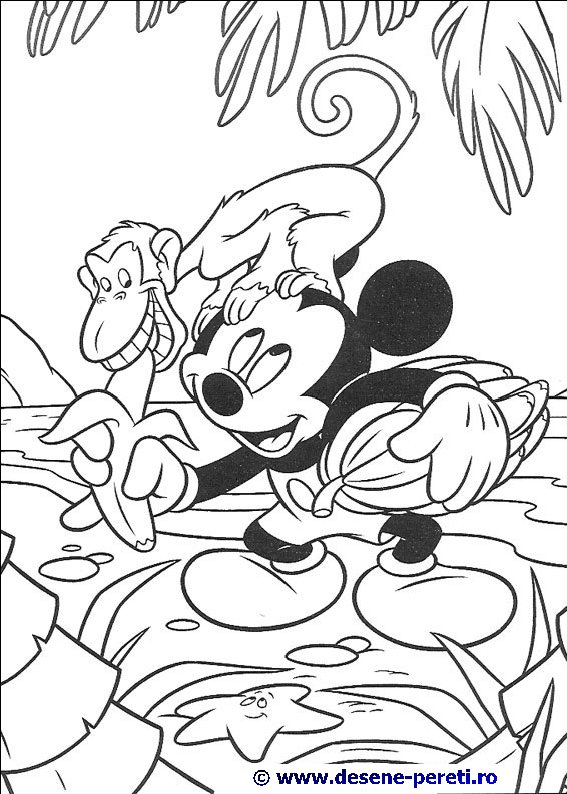mickey mouse desene colorat